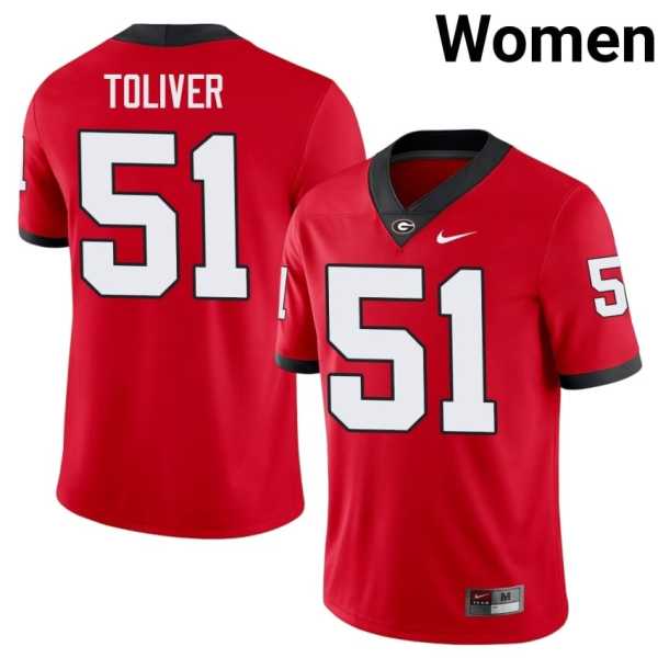 Women20202520Malachi20Toliver20georgia20bulldogs20football20jersey20red.jpg