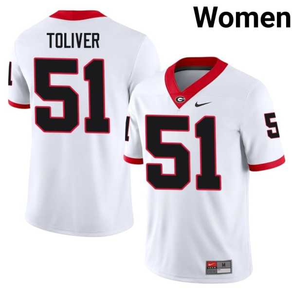 Women20202520Malachi20Toliver20georgia20bulldogs20football20jersey20white.jpg