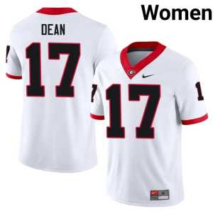 White Women Game #17 Nakobe Dean UGA Jersey 559780-825 - Image 1