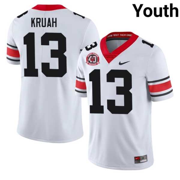 Youth20202520AJ20Kruah20georgia20bulldogs20football20jersey20198020national20champions2040th20anniversary20white.jpg