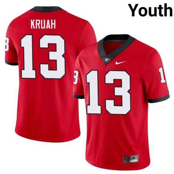 Youth20202520AJ20Kruah20georgia20bulldogs20football20jersey20red.jpg