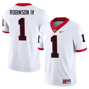 White Embroidery UGA Bulldogs Men's #1 Ellis Robinson IV Jersey 495595-837 - Image 1