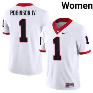 White Women Game Ellis Robinson IV University of Georgia Bulldogs #1 Jerseys 889717-412 - Image 1