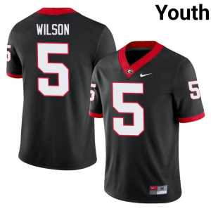 Black Raylen Wilson #5 University of Georgia Bulldogs University Youth Jerseys 552642-715 - Image 1